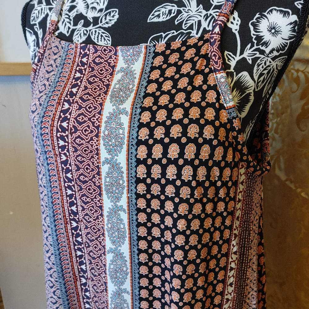 NWT  Mixed pattern spring summer dress medium - Picture 6 of 12
